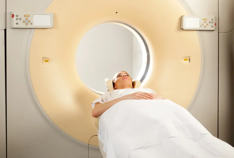 Patient comfortably positioned in advanced scanner for low-dose CT scans Houston, ensuring safe and precise diagnostic imaging in modern facility.